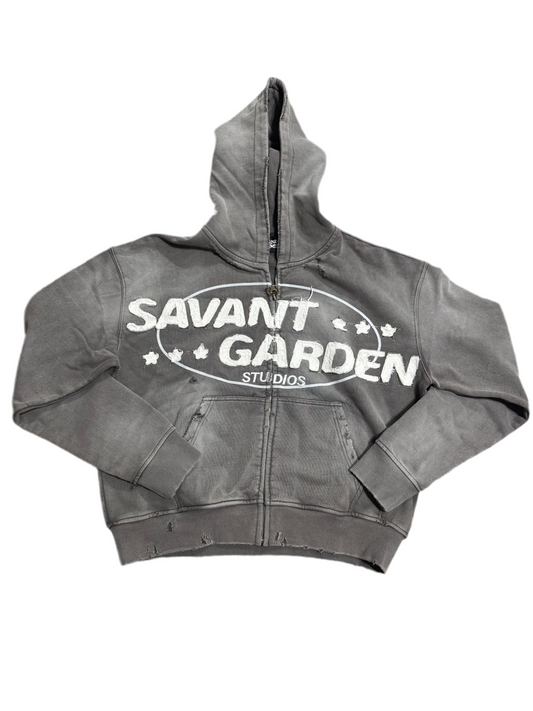 SAVANT GARDEN STUDIOS CROPPED ZIP UP